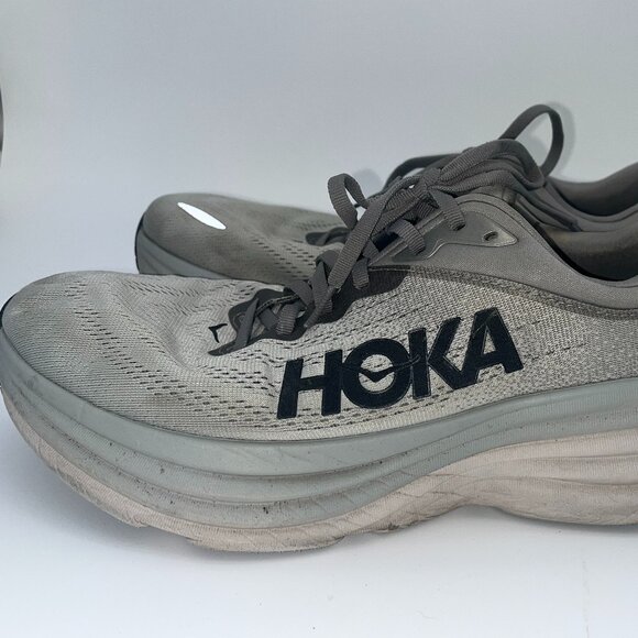 Hoka One One Mens Bondi 8 Running Shoe size 11.5 2E WIDE preowned good condition - Picture 7 of 10